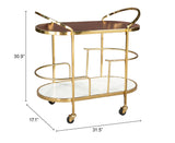 Antalya Bar Cart Multicolor 109778 Zuo Modern