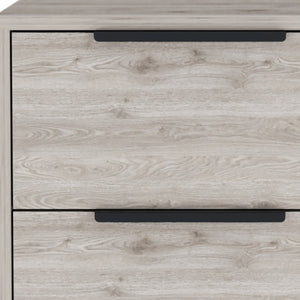 Homeroots 19" Gray Two Drawer Faux Wood Nightstand   543650