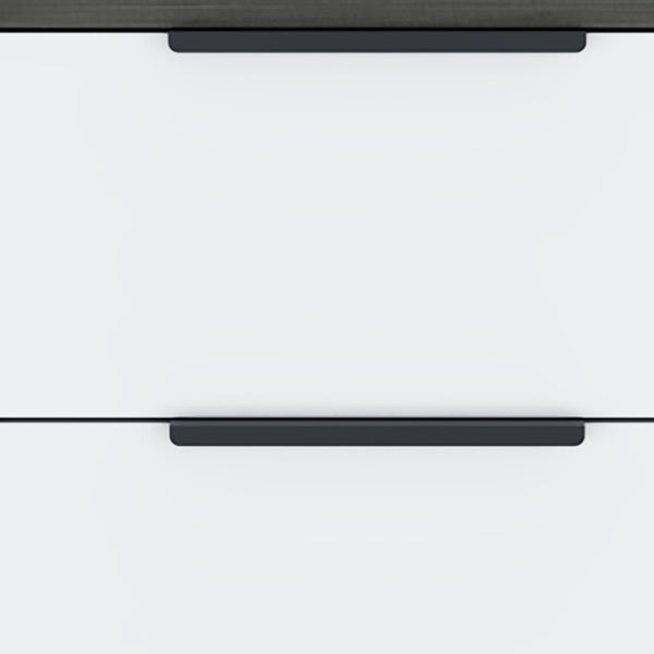 Homeroots 19" Gray Two Drawer Faux Wood Nightstand   543651