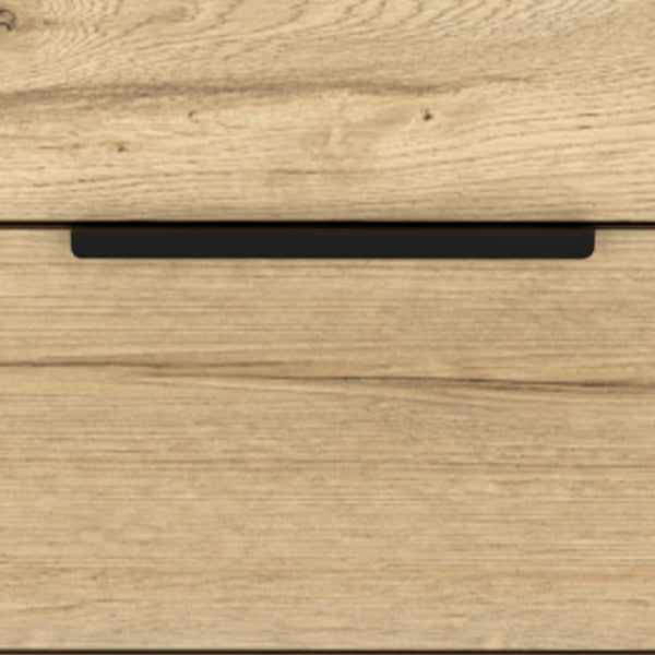 Homeroots 22" Oak Two Drawer Faux Wood Nightstand   543659