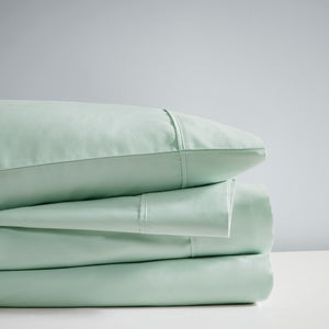 JLA Home Madison Park - HeiQ Smart Temperature Cotton Blend Cooling 4-Piece Sheet Set with HeiQ Smart Temp for Hot Sleepers Seafoam MP20-8928