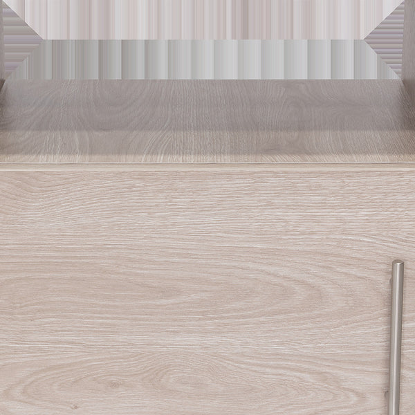 Homeroots 23" Gray Faux Wood Nightstand With Storage   543675