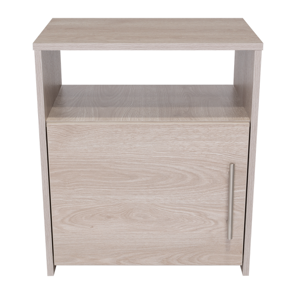 Homeroots 23" Gray Faux Wood Nightstand With Storage   543675