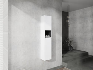 English Elm 12" Bathroom Side Cabinet - Wall-Mounted, Soft-Close Doors, Space-Saving Design For Modern Homes W999S00282