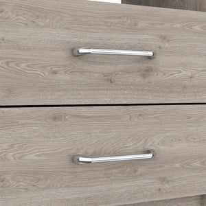 Homeroots 20" Gray Two Drawer Faux Wood Nightstand   543681