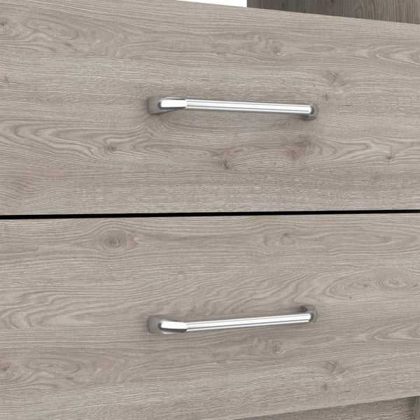 Homeroots 20" Gray Two Drawer Faux Wood Nightstand   543681