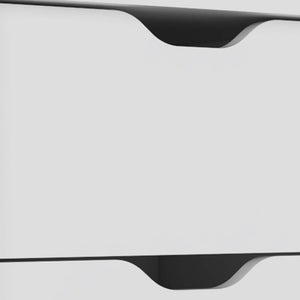 Homeroots 19" White Two Drawer Faux Wood Nightstand   543690