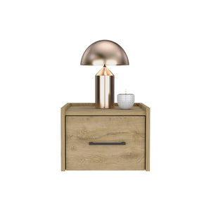 Homeroots 10" Beige One Drawer Faux Wood Nightstand   543701