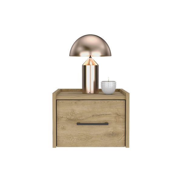 Homeroots 10" Beige One Drawer Faux Wood Nightstand   543701