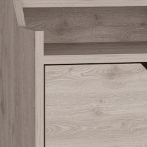 HomeRoots 13" Gray Wood Floating Nightstand - Sleek Wall-Mounted Design with One Drawer for Compact Spaces 543704