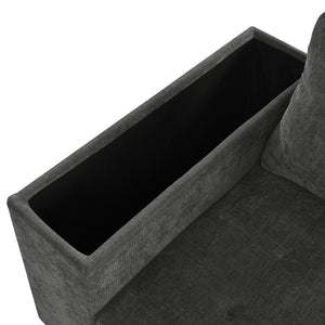 English Elm Mirod L Shaped Sleeper Sectional with Hidden Storage and Fold Out Bed for Apartments N760S0000030G