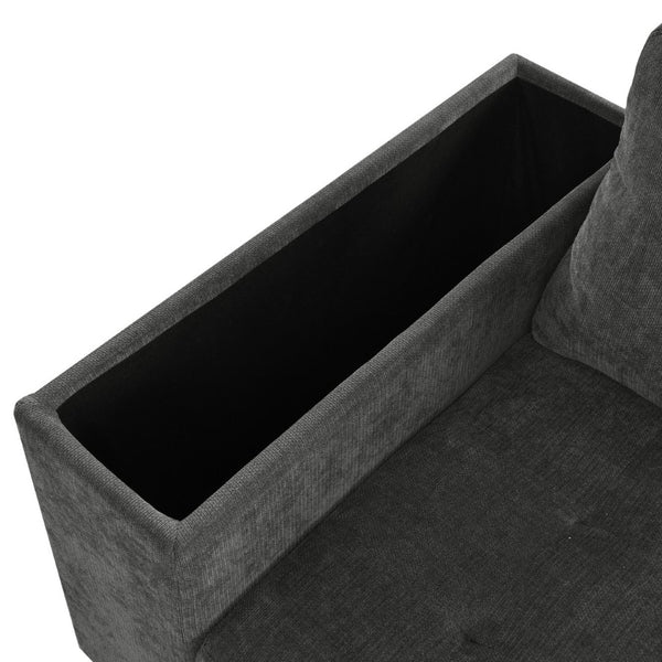English Elm Mirod L Shaped Sleeper Sectional with Hidden Storage and Fold Out Bed for Apartments N760S0000030G