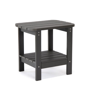 Homeroots 15" Charcoal Plastic Outdoor Side Table Charcoal Grey Plastic 543734