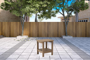 Homeroots 15" Orange Plastic Outdoor Side Table Orange Plastic 543738