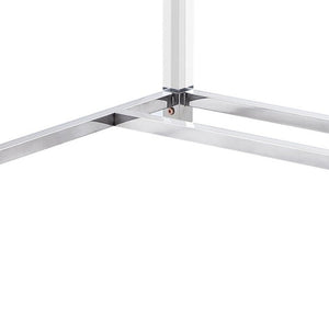 Homeroots 48" Elegant Writing Desk With Two Drawers – Stylish Wood, Acrylic & Stainless Steel Design For Home Office White,Chrome  543750