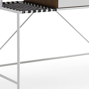 Homeroots 43" Natural And White Writing Desk Natural,White  543757