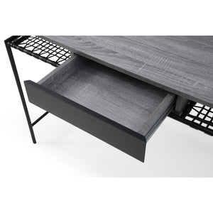 Homeroots 43" Gray And Black Writing Desk Grey,Black  543758