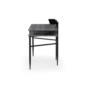 Homeroots 43" Gray And Black Writing Desk Grey,Black  543759