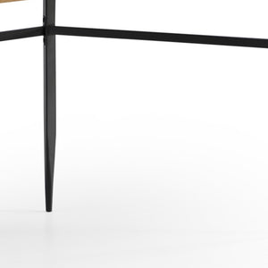 Homeroots 43" Natural And Black Writing Desk Natural,Black  543760