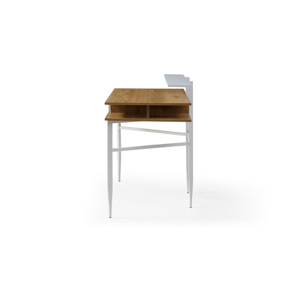 Homeroots 43" Natural And White Writing Desk Natural,White  543761