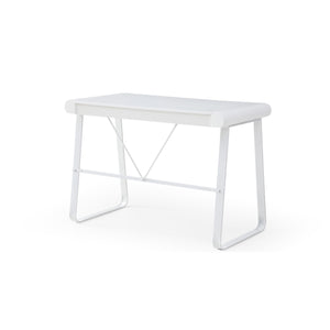 Homeroots 43" White Writing Desk With Two Drawers White  543763