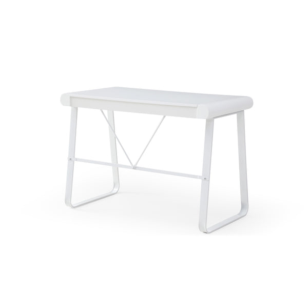 Homeroots 43" White Writing Desk With Two Drawers White  543763