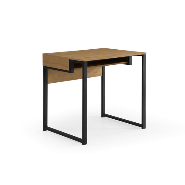 Homeroots 32" Natural And Black Writing Desk Natural,Black  543767