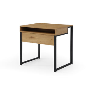 Homeroots 32" Natural And Black Writing Desk Natural,Black  543767