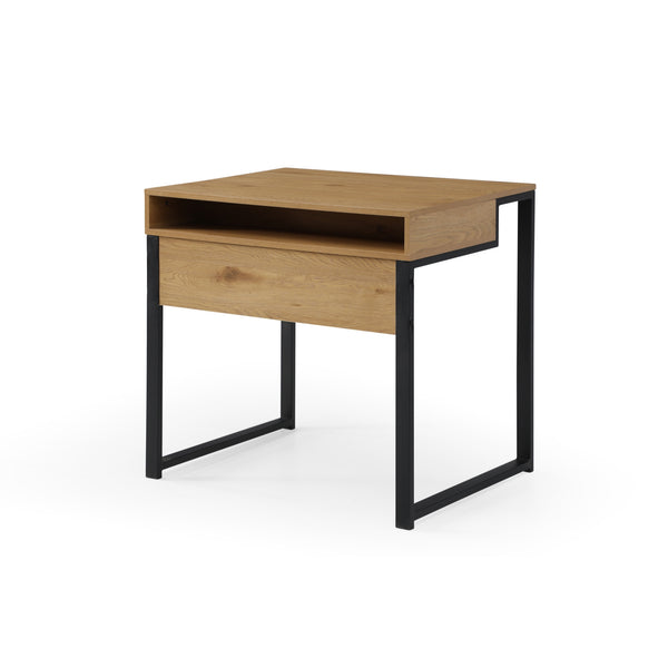 Homeroots 32" Natural And Black Writing Desk Natural,Black  543767
