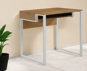 Homeroots 32" Natural And White Writing Desk Natural,White  543768