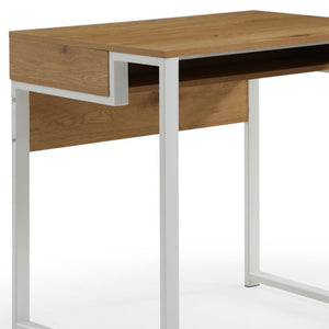 Homeroots 32" Natural And White Writing Desk Natural,White  543768