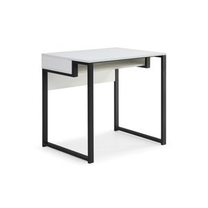 Homeroots 32" White And Black Writing Desk White,Black  543769