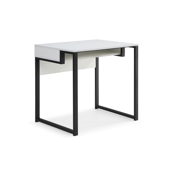 Homeroots 32" White And Black Writing Desk White,Black  543769