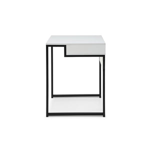 Homeroots 32" White And Black Writing Desk White,Black  543769