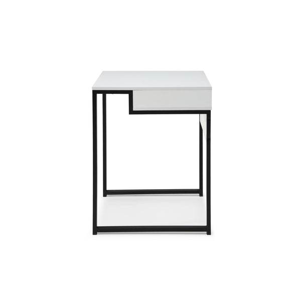 Homeroots 32" White And Black Writing Desk White,Black  543769