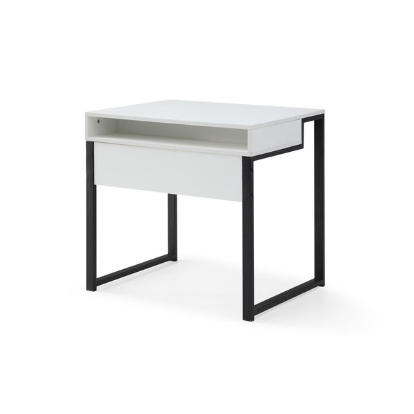 Homeroots 32" White And Black Writing Desk White,Black  543769