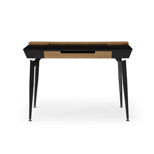 Homeroots 44" Black And Natural Writing Desk With Three Drawers Black,Natural  543785