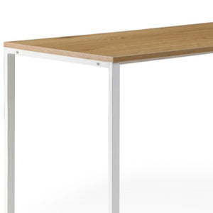 HomeRoots 71" Modern L-Shaped Writing Desk with Natural Wood and Metal Accents for Home Office and Workspace 543805