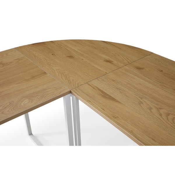 HomeRoots 71" Modern L-Shaped Writing Desk with Natural Wood and Metal Accents for Home Office and Workspace 543805