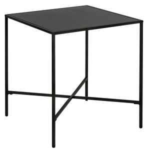Homeroots 22" Black Steel Square End Table   543818