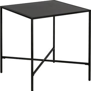 Homeroots 22" Black Steel Square End Table   543818
