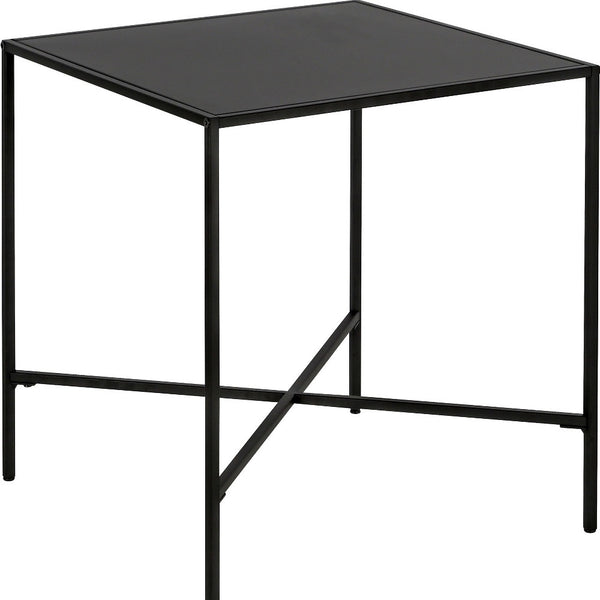 Homeroots 22" Black Steel Square End Table   543818