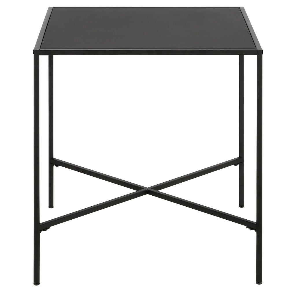 Homeroots 22" Black Steel Square End Table   543818