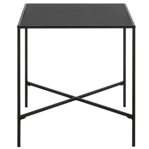 Homeroots 22" Black Steel Square End Table   543818