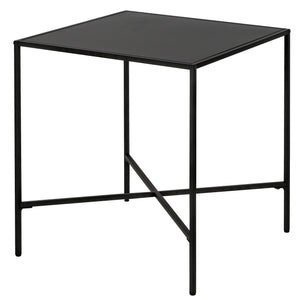 Homeroots 22" Black Steel Square End Table   543818