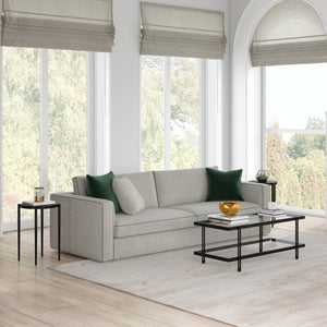 Homeroots 24" Black Metal Round End Table   543848