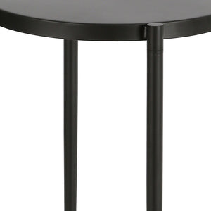Homeroots 24" Black Metal Round End Table   543848