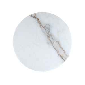 Homeroots Set Of Two 31" White And Silver Genuine Marble And Iron Round Nested Coffee Tables Silver  543850