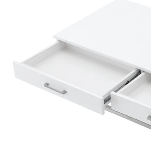 Homeroots 47" White Silver And Clear Wood Acrylic And Steel Coffee Table White,Chrome  543856