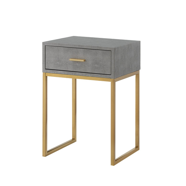Homeroots 24" Gold And Gray End Table With Drawer Grey,Gold  543906
